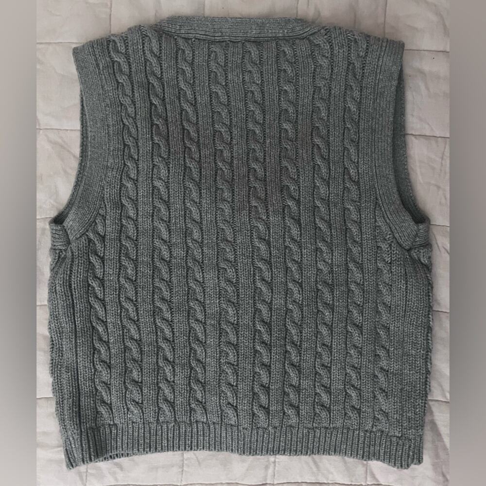 A&F Mara Cable Knit Gold Button Down Sweater Academia Preppy Old Money - Small - Picture 5 of 10